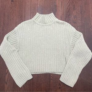 Light green turtleneck sweater